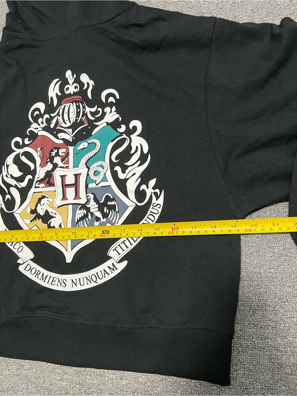 Harry Potter Hogwarts Black Full-Zip Hoodie Adult S - Picture 6 of 9